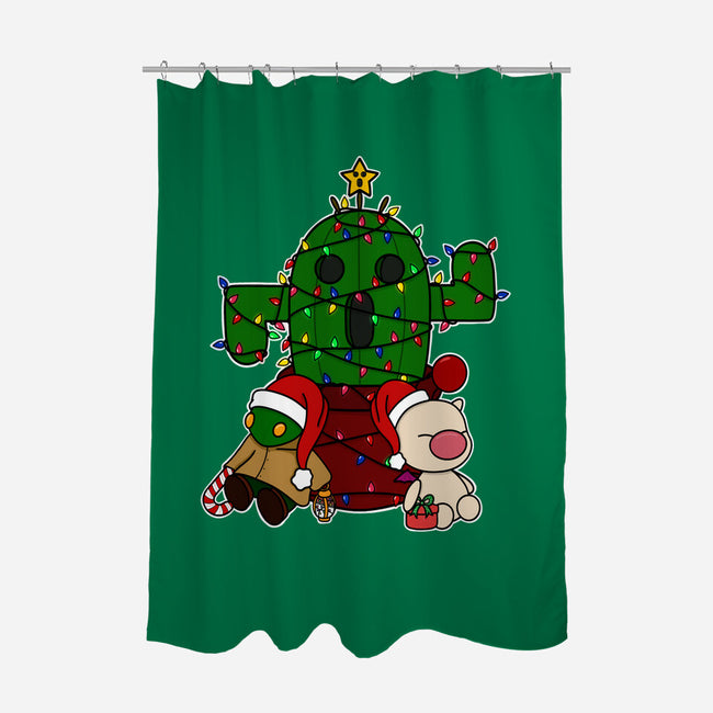 Christmas Cactuar-None-Polyester-Shower Curtain-Alexhefe