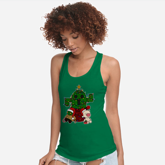 Christmas Cactuar-Womens-Racerback-Tank-Alexhefe