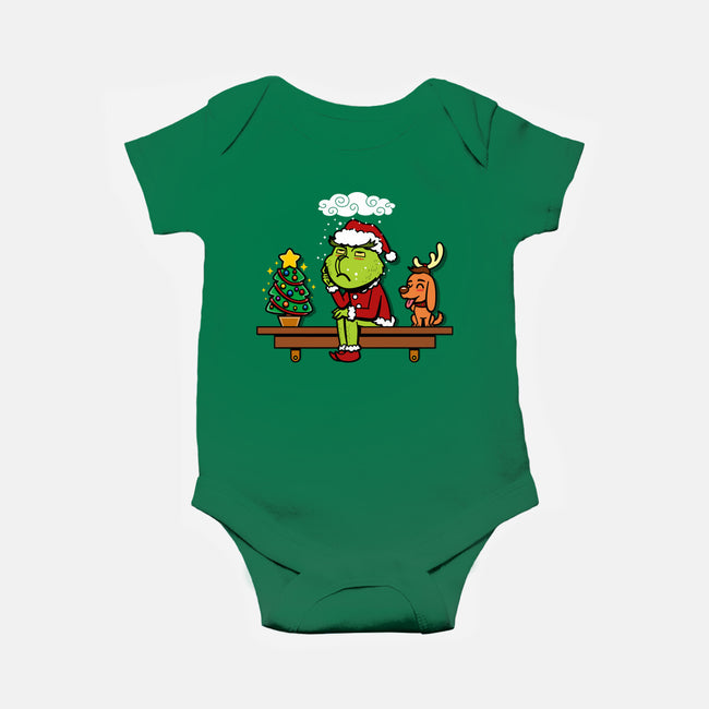 Grinch On The Shelf-Baby-Basic-Onesie-Boggs Nicolas