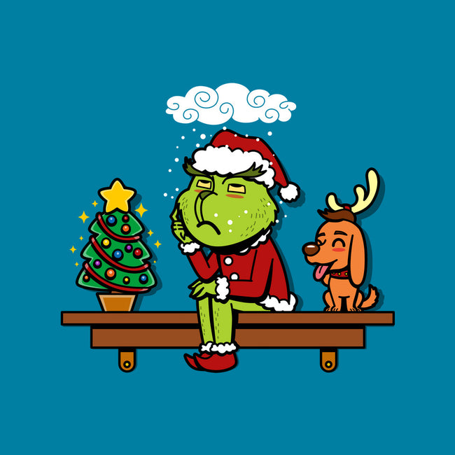 Grinch On The Shelf-Womens-Fitted-Tee-Boggs Nicolas