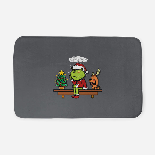 Grinch On The Shelf-None-Memory Foam-Bath Mat-Boggs Nicolas