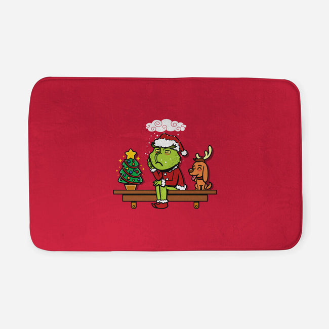 Grinch On The Shelf-None-Memory Foam-Bath Mat-Boggs Nicolas