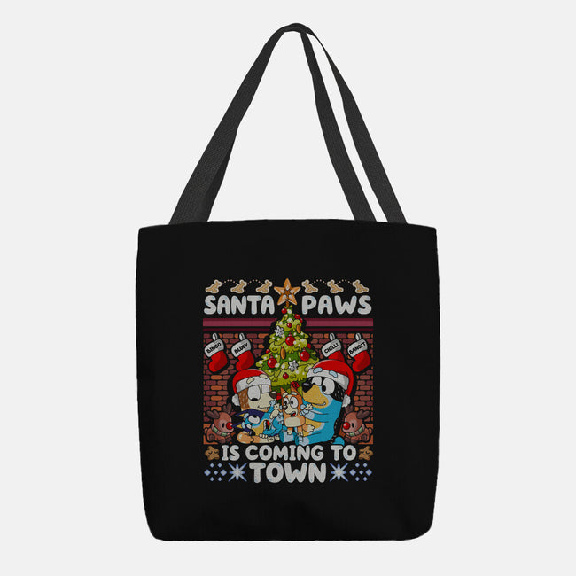 Santa Paws Is Coming-None-Basic Tote-Bag-CoD Designs