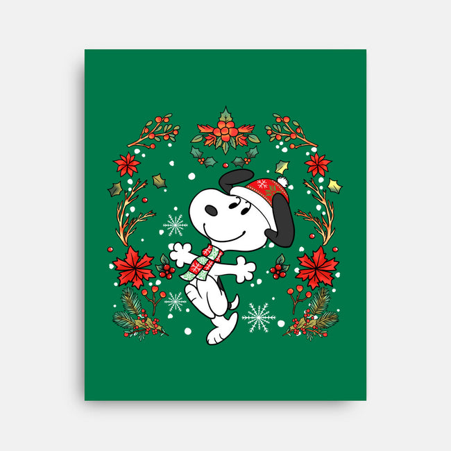 Christmas Snoopy-None-Stretched-Canvas-JamesQJO