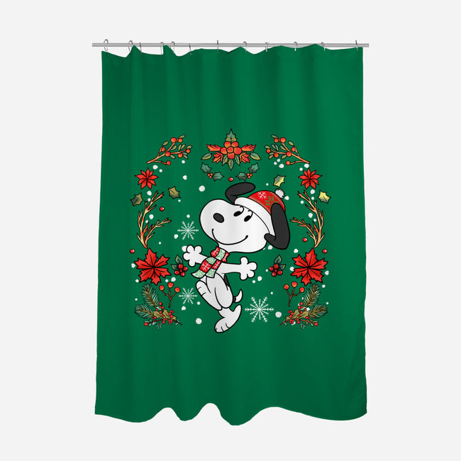 Christmas Snoopy-None-Polyester-Shower Curtain-JamesQJO