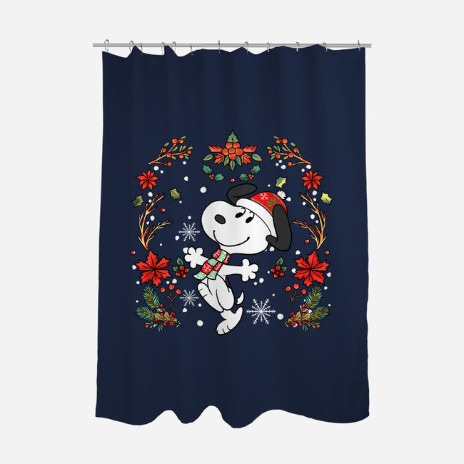 Christmas Snoopy-None-Polyester-Shower Curtain-JamesQJO