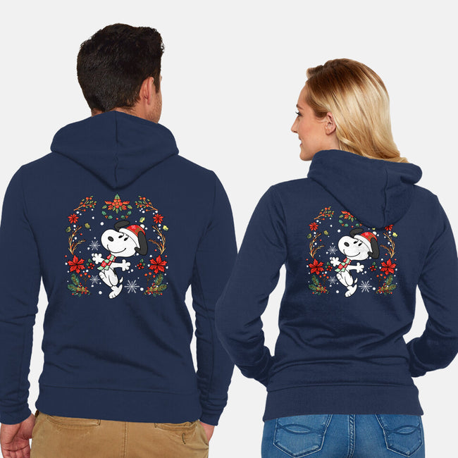 Christmas Snoopy-Unisex-Zip-Up-Sweatshirt-JamesQJO