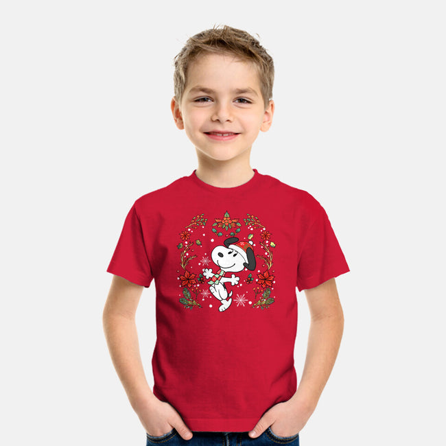 Christmas Snoopy-Youth-Basic-Tee-JamesQJO