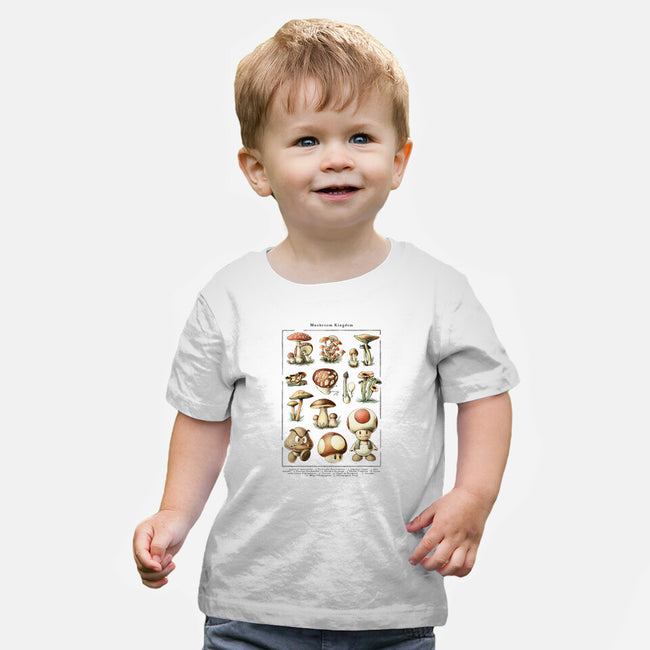 The Mushroom Kingdom-Baby-Basic-Tee-BlancaVidal