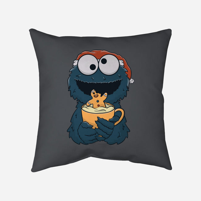 Gingerbread Monster-None-Removable Cover-Throw Pillow-Claudia