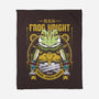 Glenn Frog Knight-None-Fleece-Blanket-Alundrart