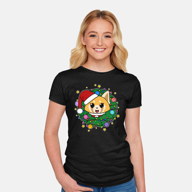 An Aggressively Merry Christmas-Womens-Fitted-Tee-Alexhefe