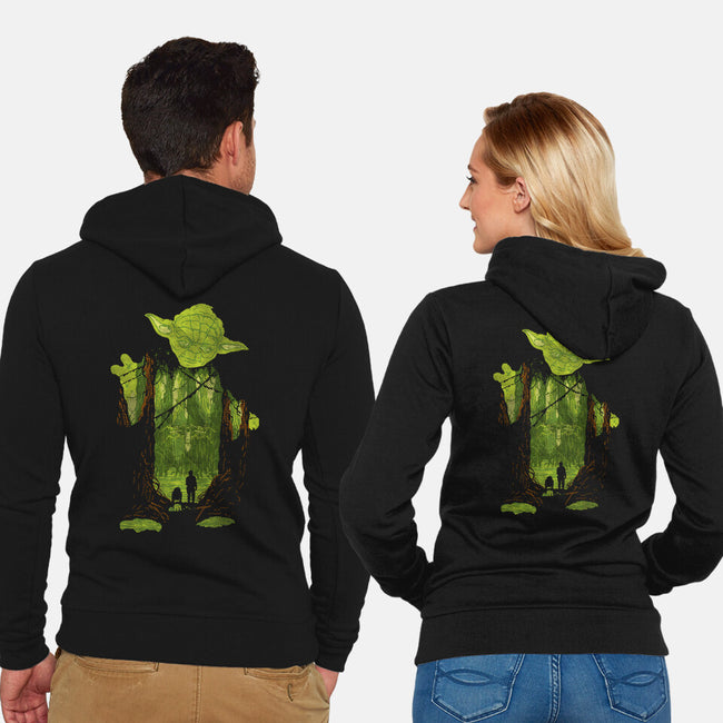 The Jedi Master-Unisex-Zip-Up-Sweatshirt-dalethesk8er