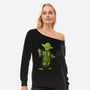 The Jedi Master-Womens-Off Shoulder-Sweatshirt-dalethesk8er