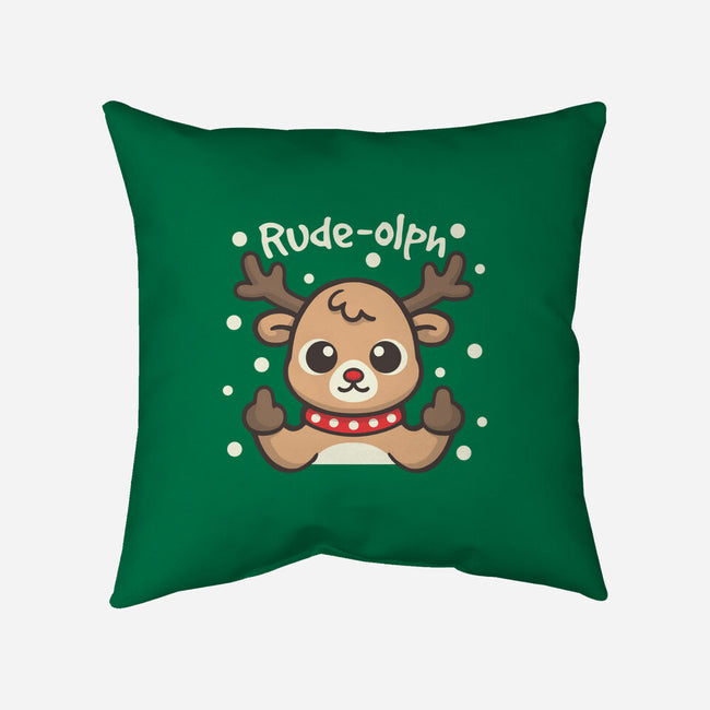 Rude Olph-None-Removable Cover-Throw Pillow-NemiMakeit