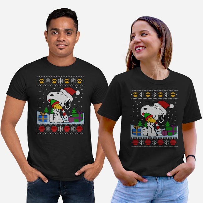 Holiday Beagle-Unisex-Basic-Tee-drbutler