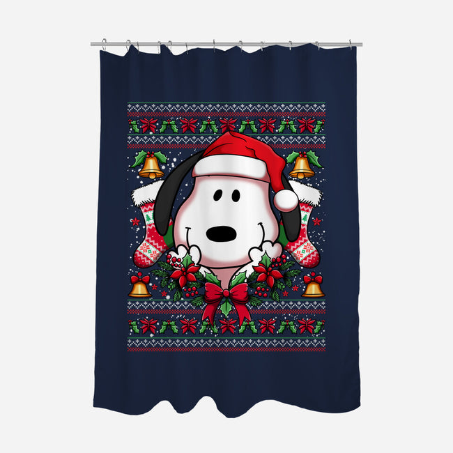 Snoopy Christmas Sweater-None-Polyester-Shower Curtain-JamesQJO