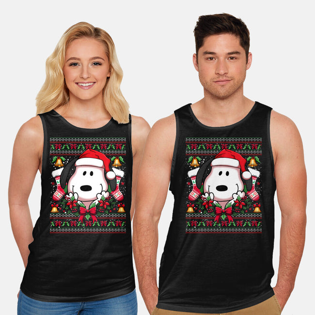 Snoopy Christmas Sweater-Unisex-Basic-Tank-JamesQJO