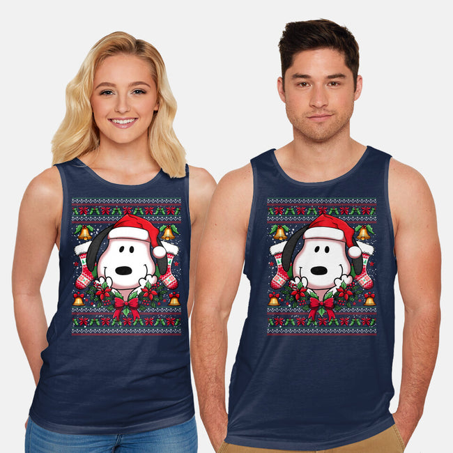 Snoopy Christmas Sweater-Unisex-Basic-Tank-JamesQJO