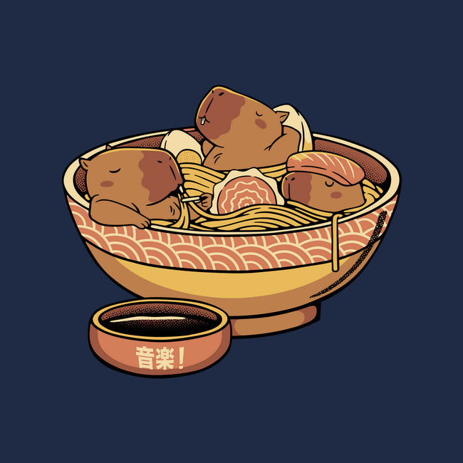 Capybara Cute Ramen-None-Fleece-Blanket-tobefonseca