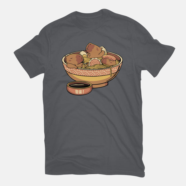 Capybara Cute Ramen-Unisex-Basic-Tee-tobefonseca