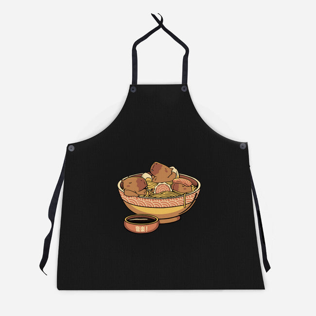 Capybara Cute Ramen-Unisex-Kitchen-Apron-tobefonseca