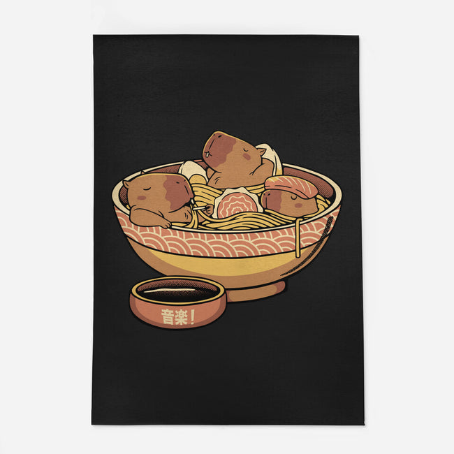 Capybara Cute Ramen-None-Outdoor-Rug-tobefonseca