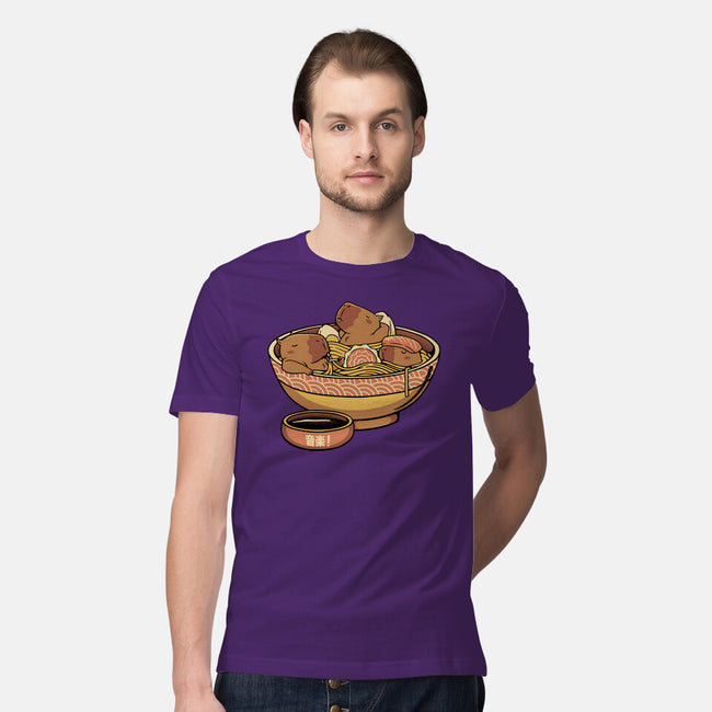 Capybara Cute Ramen-Mens-Premium-Tee-tobefonseca