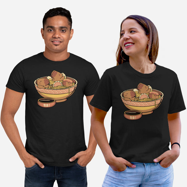 Capybara Cute Ramen-Unisex-Basic-Tee-tobefonseca