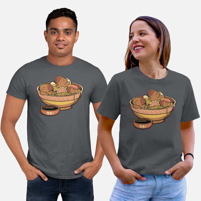 Capybara Cute Ramen-Unisex-Basic-Tee-tobefonseca