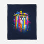 Rainbow Tardis-None-Fleece-Blanket-kharmazero