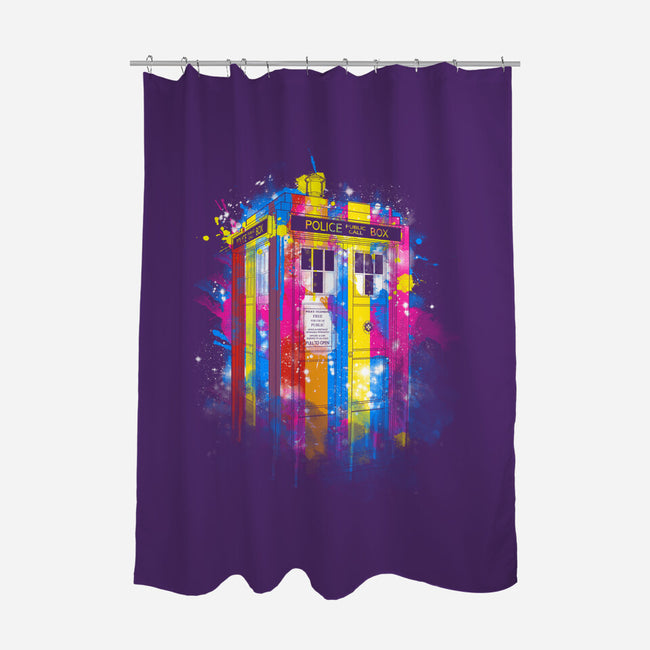 Rainbow Tardis-None-Polyester-Shower Curtain-kharmazero