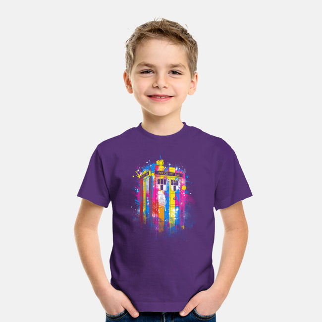 Rainbow Tardis-Youth-Basic-Tee-kharmazero