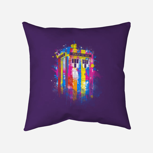 Rainbow Tardis-None-Removable Cover w Insert-Throw Pillow-kharmazero