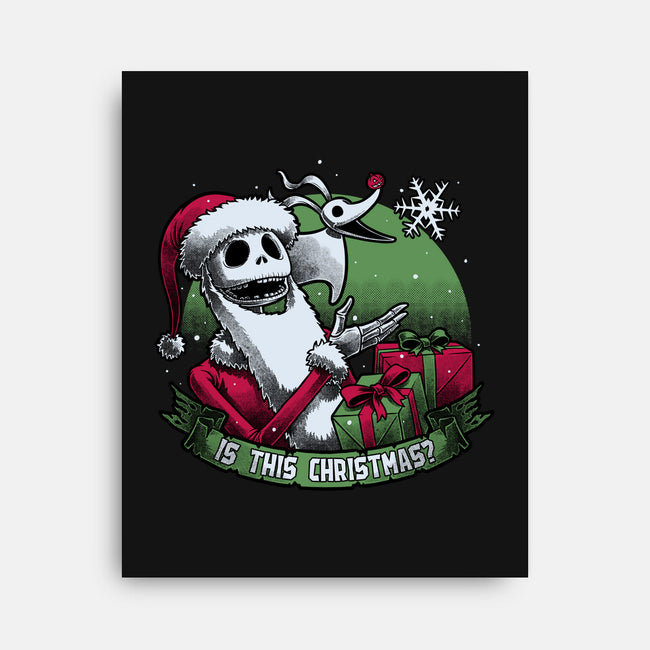 Skeleton Christmas Halloween-None-Stretched-Canvas-Studio Mootant