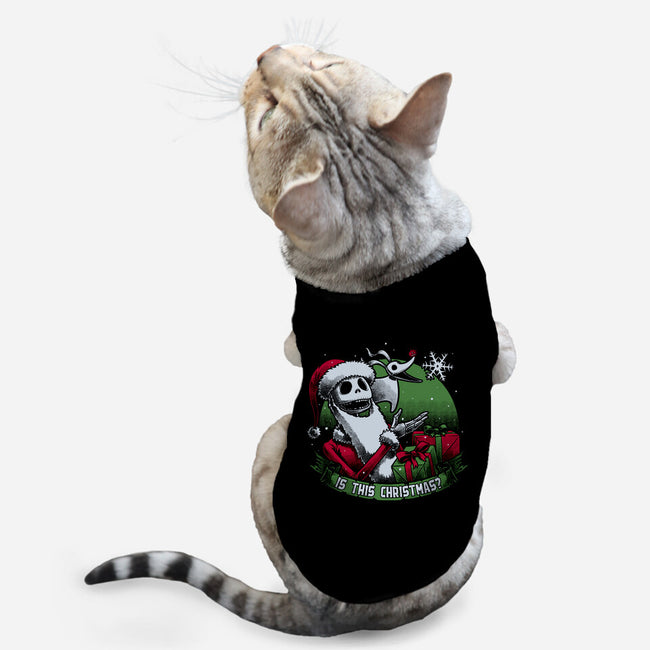 Skeleton Christmas Halloween-Cat-Basic-Pet Tank-Studio Mootant