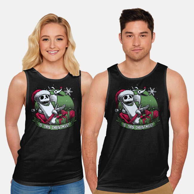 Skeleton Christmas Halloween-Unisex-Basic-Tank-Studio Mootant