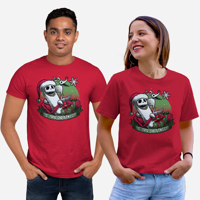 Skeleton Christmas Halloween-Unisex-Basic-Tee-Studio Mootant