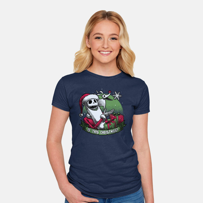 Skeleton Christmas Halloween-Womens-Fitted-Tee-Studio Mootant