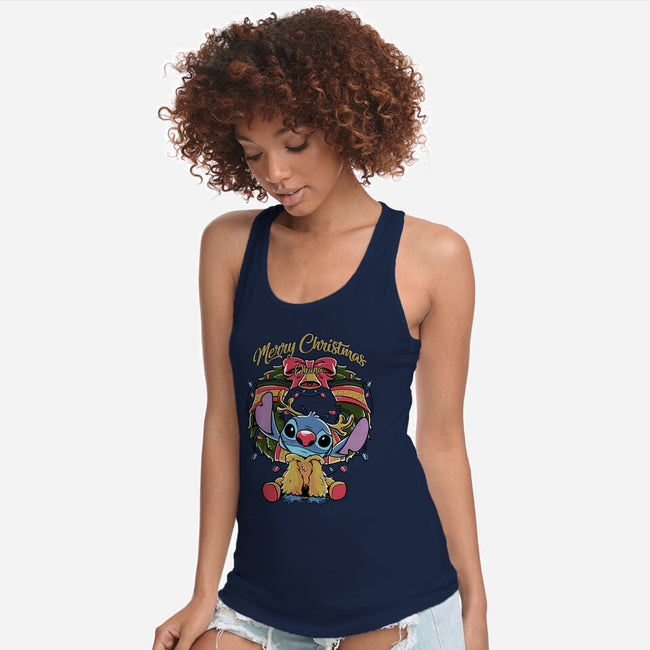 Stitch Christimas-Womens-Racerback-Tank-Nihon Bunka