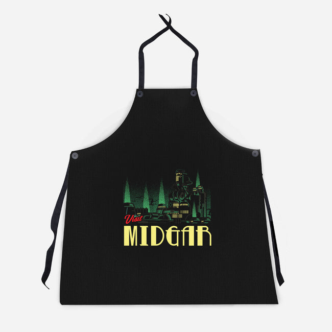 Visit Midgar-Unisex-Kitchen-Apron-arace