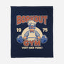 Borkout Gym-None-Fleece-Blanket-retrodivision