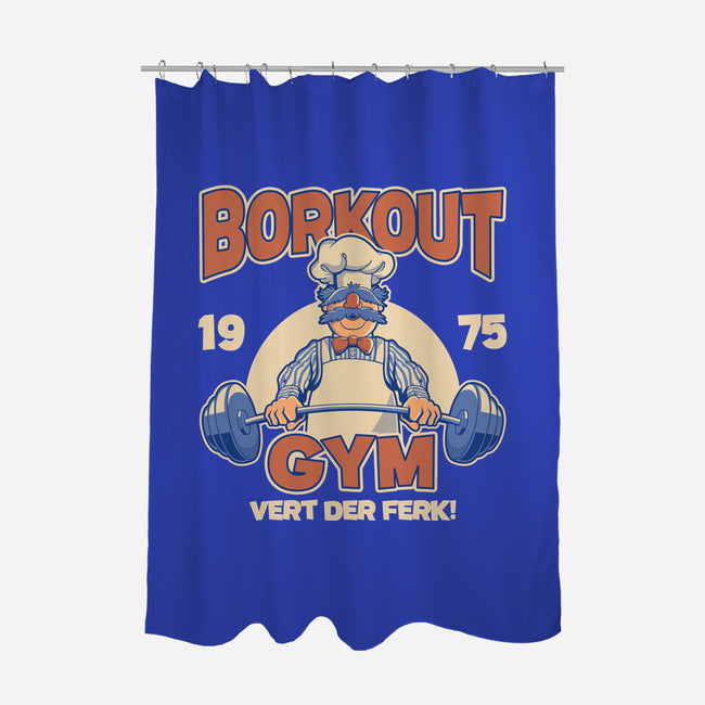 Borkout Gym-None-Polyester-Shower Curtain-retrodivision