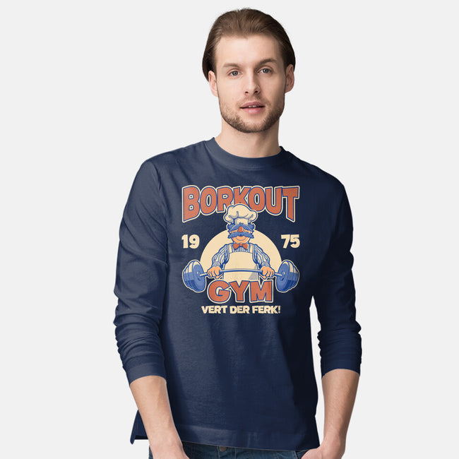 Borkout Gym-Mens-Long Sleeved-Tee-retrodivision