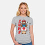 Toad Jump-Womens-Fitted-Tee-Astoumix