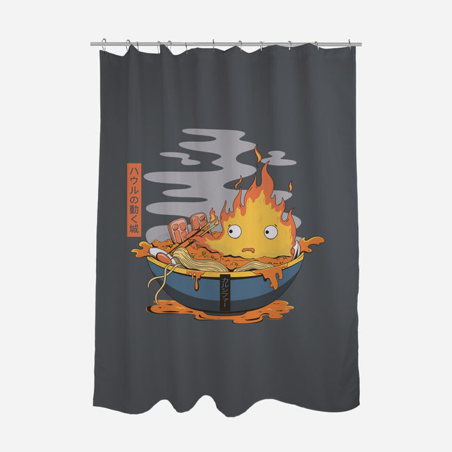 Calcifer Ramen-None-Polyester-Shower Curtain-Claudia