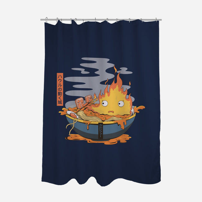 Calcifer Ramen-None-Polyester-Shower Curtain-Claudia