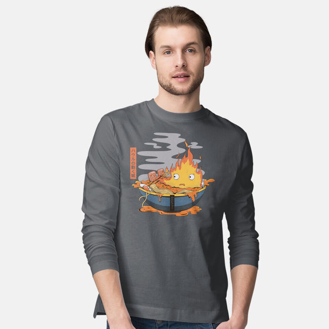 Calcifer Ramen-Mens-Long Sleeved-Tee-Claudia