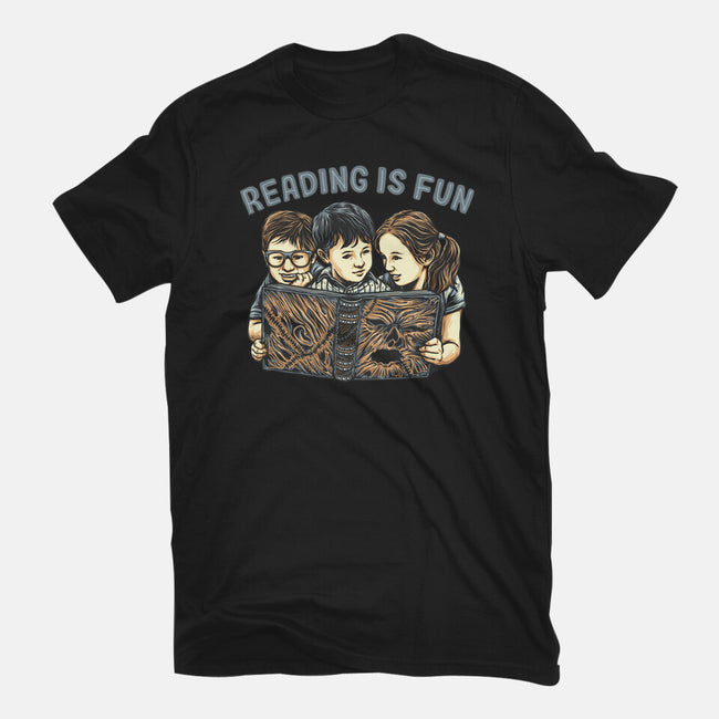 Reading Is Fun For Us-Unisex-Basic-Tee-momma_gorilla