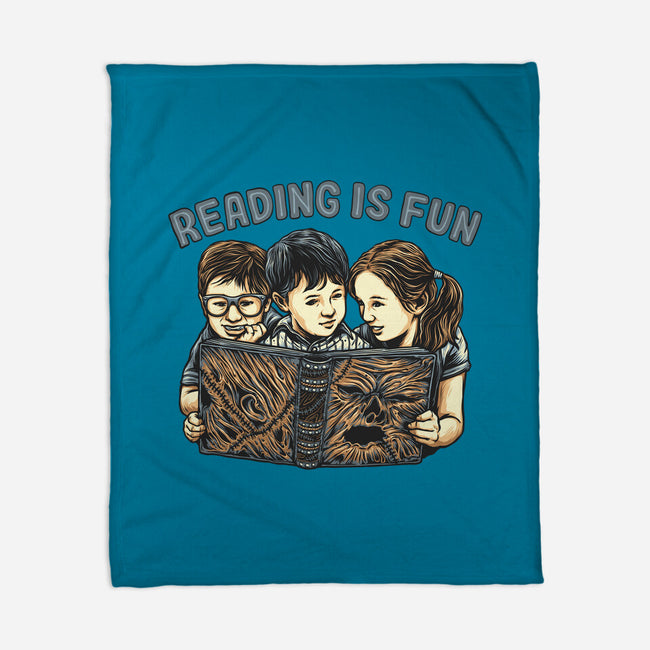 Reading Is Fun For Us-None-Fleece-Blanket-momma_gorilla